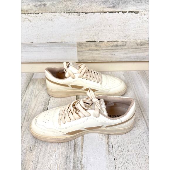 Saye Mens 11.5 Cream Brown M82 Hybrid Vegan Leather Chunky Platform Sneakers main image 9